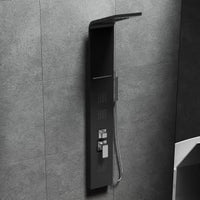 Colonna doccia pannello idromassaggio effetto cascata YH8122 MADRID Nero