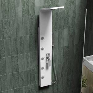 Colonna doccia pannello idromassaggio effetto cascata YH8123 NIZZA Bianco