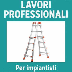 Scala telescopica professionale 4+4 alluminio rinforzato multifunzione en131-4