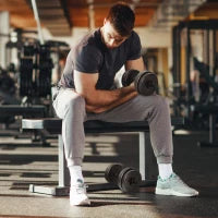 Set Manubri Palestra 20kg (4x2.5kg, 4x2kg) con 8 Dischi da 2kg, 2.5kg, Ø25mm, per Allenamento a Casa