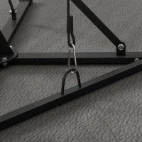 Supporto Sacco Boxe ad Altezza Regolabile con 6 Barre di Rinforzo in Acciaio, 160x145x175-220 cm, Nero