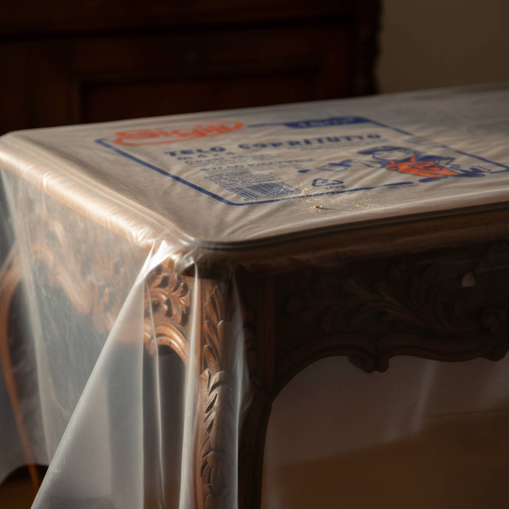 Telo copritutto trasparente multiuso 4x4 metri