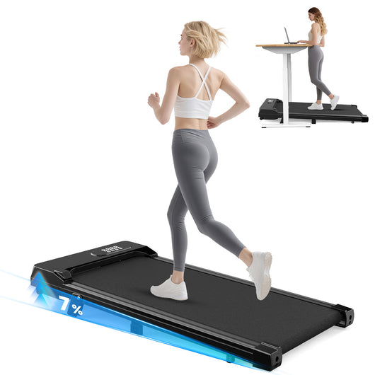 Tapis Roulant per casa e ufficio - RATTANTREE - Display a LED - 8km/h - Capacity 130 kg - Nero