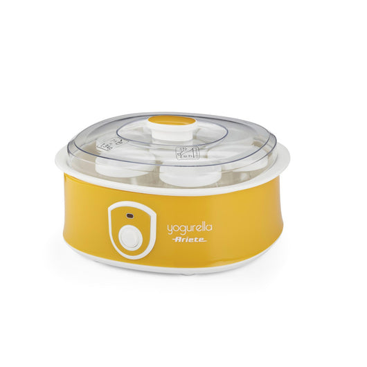 Yogurtiera Elettrica - 7 Vasetti - 1,3kg Yogurt Fatto in Casa - 20 Watt - Bianco e Giallo