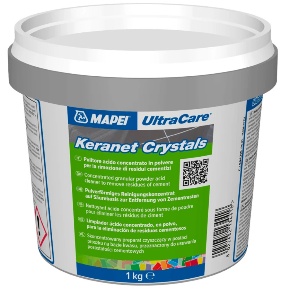 Pulitore acido concentrato polvere residui cementizi keranet crystals mapei 1 kg
