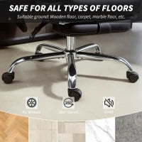 Sedia da ufficio massaggiante e riscaldante con altezza regolabile e schienale inclinabile, 67x72x111-119cm, nero