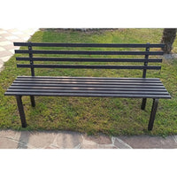 Panchina da esterno con schienale per giardino zincata 100 cm