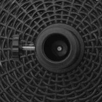 Base per Ombrellone da Giardino Rotonda a 4 Ruote con Freni, Basamento per Ombrellone in Metallo e Resina, per Pali di Ombrelloni da Ø38/48 mm, Ø52x41 cm, Nero