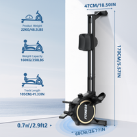 Vogatore per Casa Magnetico - RATTANTREE - Vogatori idraulico domestico, Bluetooth Vogatore Professionale per Casa, 16 Livelli di Resistenza, Carico Massimo 160 kg