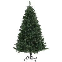 Albero di Natale Artificiale Ø110 x180 cm con 1000 Rami in Acciaio e Plastica Verde