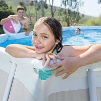 26798NP - Piscina Prisma Ovale 610X305X122 Cm Con Pompa Filtro, Scaletta Doppia, Telo Base, Copertura