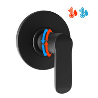 Tris rubinetti miscelatori bidet lavabo doccia ad incasso linea puma nero opaco