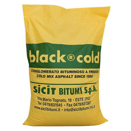 Asfalto a freddo ecologico riciclabile riparazione rapido black-cold sacco 25 kg