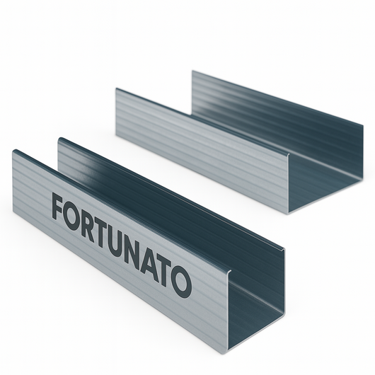 Montante c standard 2 m profilo preforato sp 0,6 mm fissaggio cartongesso 2 pz *** misure 47 x 49 x 50 mm, confezione 1