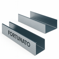 Montante c standard 2 m profilo preforato sp 0,6 mm fissaggio cartongesso 2 pz *** misure 27 x 48 x 27 mm, confezione 1