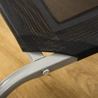 Lettino per Cani Rialzato con Seduta Traspirante, in Metallo e Tessuto, 90x65x20 cm, Nero e Argento