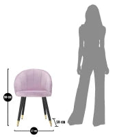 Sedia Loty Rosa Cm 57X58X80