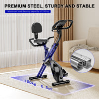 Cyclette Magnetica Pieghevole - RATTANTREE - con Display LCD e Sensore di Frequenza Cardiaca Cyclette - Nero