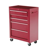 Carrello Porta Utensili Attrezzi Attrezzatura con Cassettiera Rosso 61.5 x 33 x 82.5cm