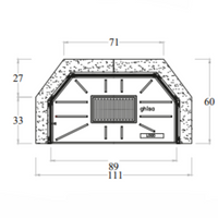 Camino legna prefabbricato ghisa focolare aperto m110 tgh riscaldamento