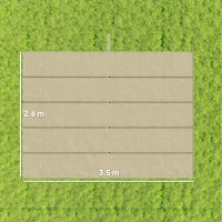 Copertura per Gazebo Pergola 4x3 m in Poliestere Traspirante Beige con 10 Fori di Drenaggio