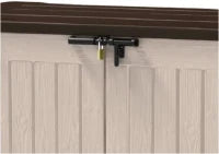 Porta Attrezzi da Giardino Store-It-Out Arc, 1200L, Effetto Legno, Beige, 145,5x82x125H cm