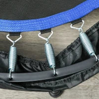 Mini Trampolino Fitness Ø102 cm Pieghevole con Manubrio Regolabile in Altezza, Blu