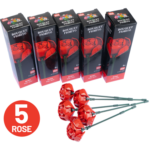 Set di Costruzione Fiori e Piante, 405 PCS - 11 Rose Collezione Botanica Fiori Artificiali Eterni, Regali per San Valent