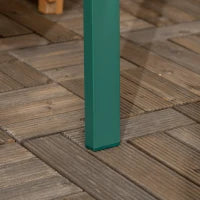 Panchina da Giardino in Acciaio con Schienale a Motivo Floreale per 2 Persone, 127 x 63 x 83 cm, Verde Scuro