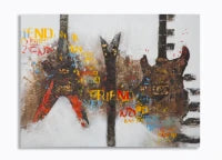 Dipinto Su Tela Guitars Arty Cm 120X3.5X90