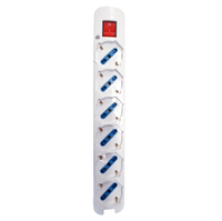 Multipresa elettrica ecova 6 ingressi universali 10/16a colore bianco