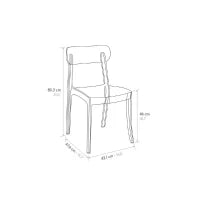 PAZZO DESIGN Sedia Colette trasparente set da 4 sedie in Polipropilene