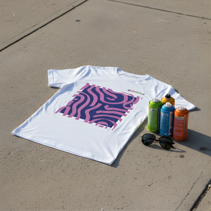 T-shirt cromika arte e colore in cotone naturale *** misura extralarge - xl, modello cromika waves, confezione 1