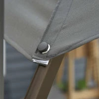 Ombrellone da Giardino a Manovella e a 8 Stecche con Angolazione Regolabile, Ø2.95x2.5 m, Grigio