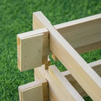 Letto per Orto e Giardino in Legno di Abete, Montaggio Senza Viti, 100x100x16cm