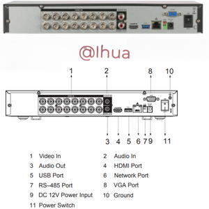 Videoregistratore digitale 16 canali 4k ahd tvi cvbs ip h.265 ai ivs smd plus