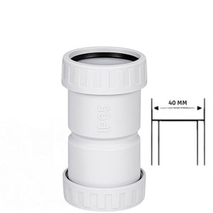 Faeg raccordo tubo rigido manicotto ip65 vari diametri tecnopolimero grigio *** diametro 40 millimetri, confezione 1