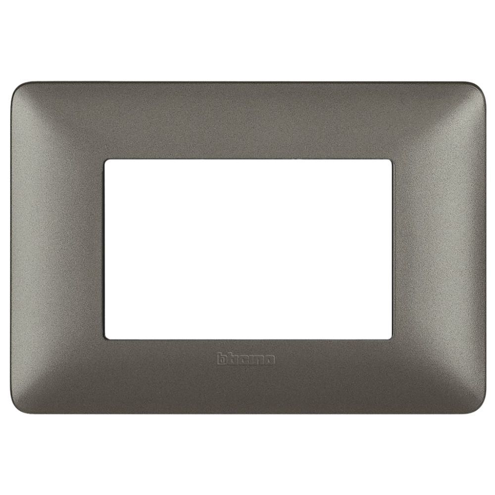 Bticino matix placca 3 posti tecnopolimero colorata am4803 *** colore iron grigio scuro, confezione 1