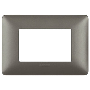 Bticino matix placca 3 posti tecnopolimero colorata am4803 *** colore iron grigio scuro, confezione 1