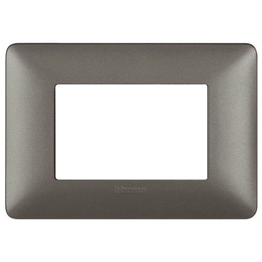 Bticino matix placca 3 posti tecnopolimero colorata am4803 *** colore iron grigio scuro, confezione 1
