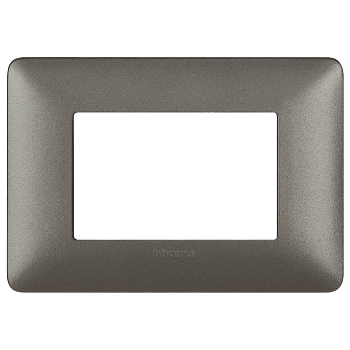 Bticino matix placca 3 posti tecnopolimero colorata am4803 *** colore iron grigio scuro, confezione 1