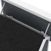 Casetta per Gatti, resistente alle intemperie, con finestra, 77x57,5x68cm (senza tetto in asfalto), Grigio/Bianco/Nero