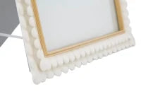 Cornice Petal White Glam Cm 25.4X2.3X30.5  (Misura Interna Cm 15X20)