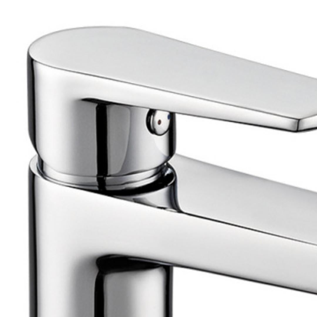 Miscelatore rubinetto asia per lavabo in ottone colore cromato con piletta *** confezione 1