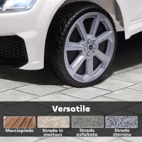 Macchina Elettrica per Bambini 3-5 Anni AUDI TT con Telecomando, Portiere Apribili e Fari LED, Bianco