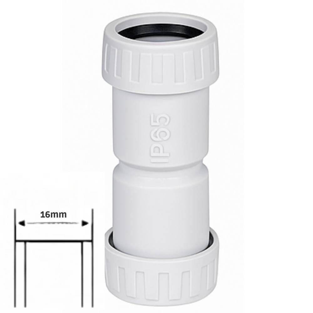 Faeg raccordo tubo rigido manicotto ip65 vari diametri tecnopolimero grigio *** diametro 16 millimetri, confezione 1