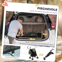 Passeggino per Cani con 2 Finestre a Rete, in Acciaio e Tessuto Oxford, 76x44x103 cm, Nero e Verde Scuro