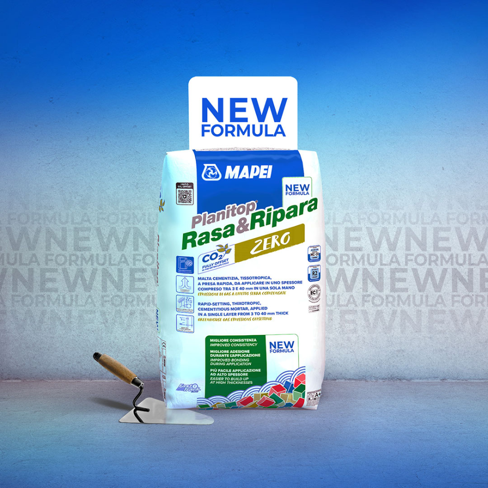 Malta cementizia tissotropica fibrorinforzata planitop rasa ripara r2 zero 5 kg pezzi 6