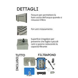 Sicce filtro interno filtrapond 1500 con pompa giochi e uvc da 7 watt