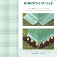 Telo Serra in PE con 6 Finestre, Porta Avvolgibile e Bordi Interrati, 3x3x2 m, Verde